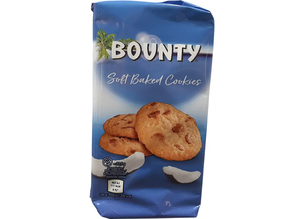 Печиво Bounty Soft Baked Cookies кокосове з шоколадом 180 г (5056357900376)