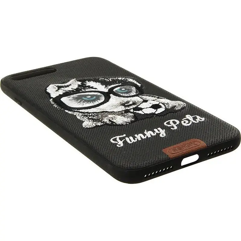 Чохол-накладка Remax Funny Pets Series Case Apple iPhone 7 Plus Black - фото 6