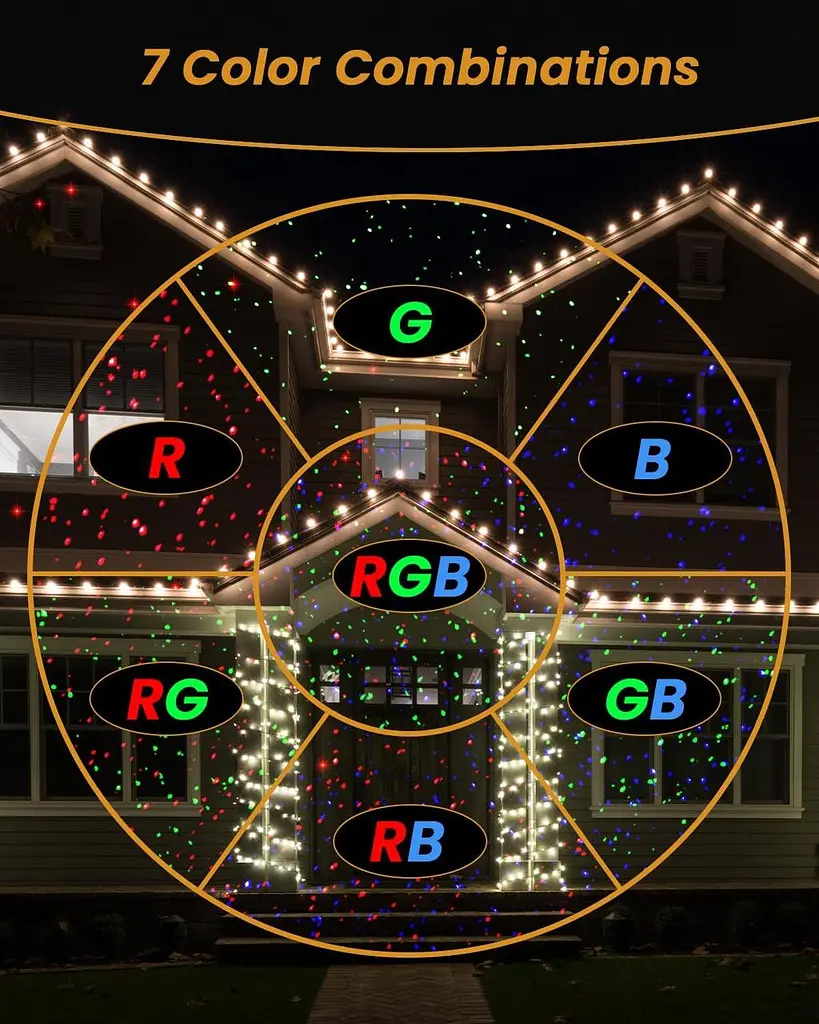 Уличные светодиодные лазерные гирлянды Enjoyedled Christmas Laser Lights, RGB - фото 3