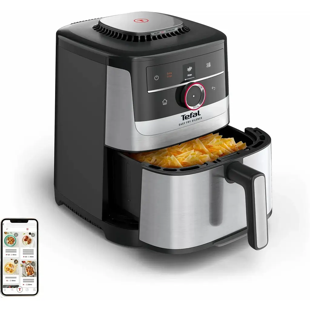 Мультипечь Tefal Easy Fry Silence Smart 1670Вт, чаша 5л, серый - фото 4