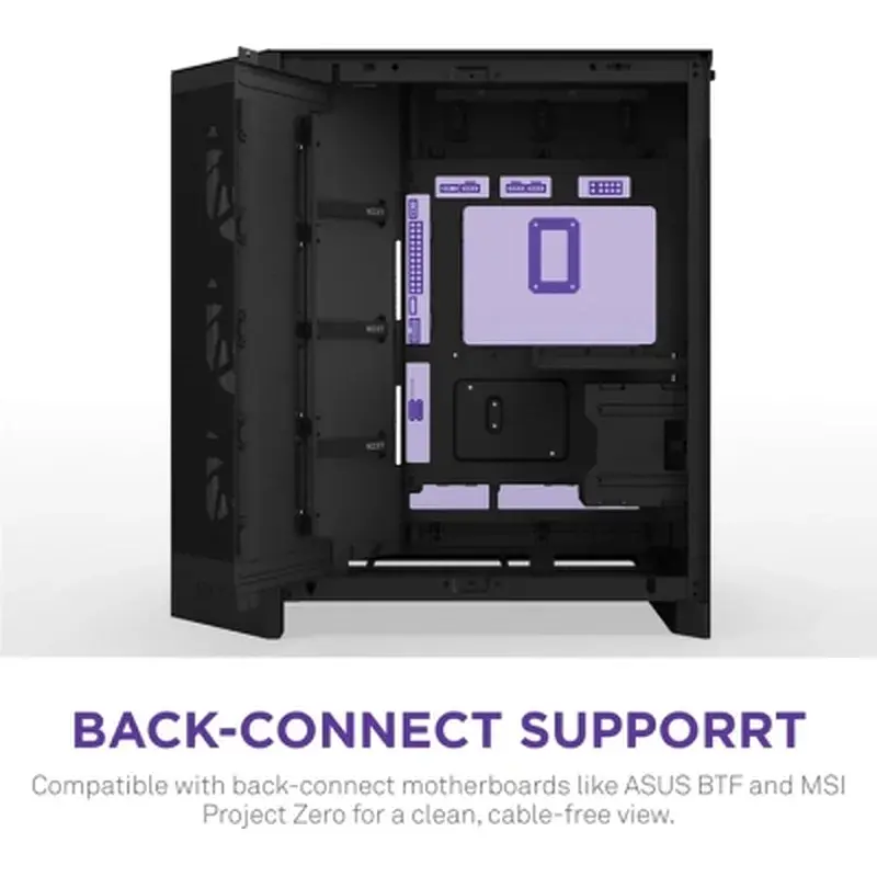 Корпус для ПК NZXT H9 Flow RGB Dual-Chamber All Black (CM-H92FB-R1) - фото 8