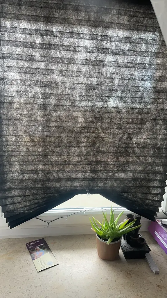 Жалюзі-плісе самоклейні на вікна 60 x 180 см чорні (BLINDS-BLACK60X80) - фото 5