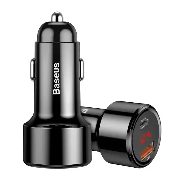 Автомобільний зарядний пристрій Baseus Magic Series PPS PDout/USB 45W/QC/PD/LCD CCMLC20C-01 Black - фото 4