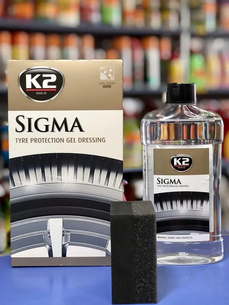 Поліроль гуми гелевий K2 Gold Sigma 500мл з губкою - фото 2