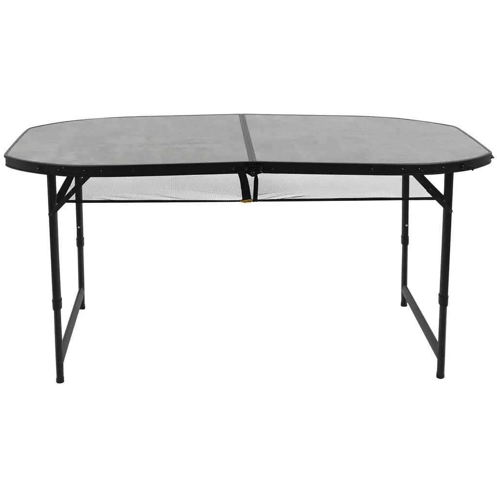 Складний стіл Bo-Camp Northgate Oval 150x80 cm Black/Grey (1404188), Сірий - фото 2