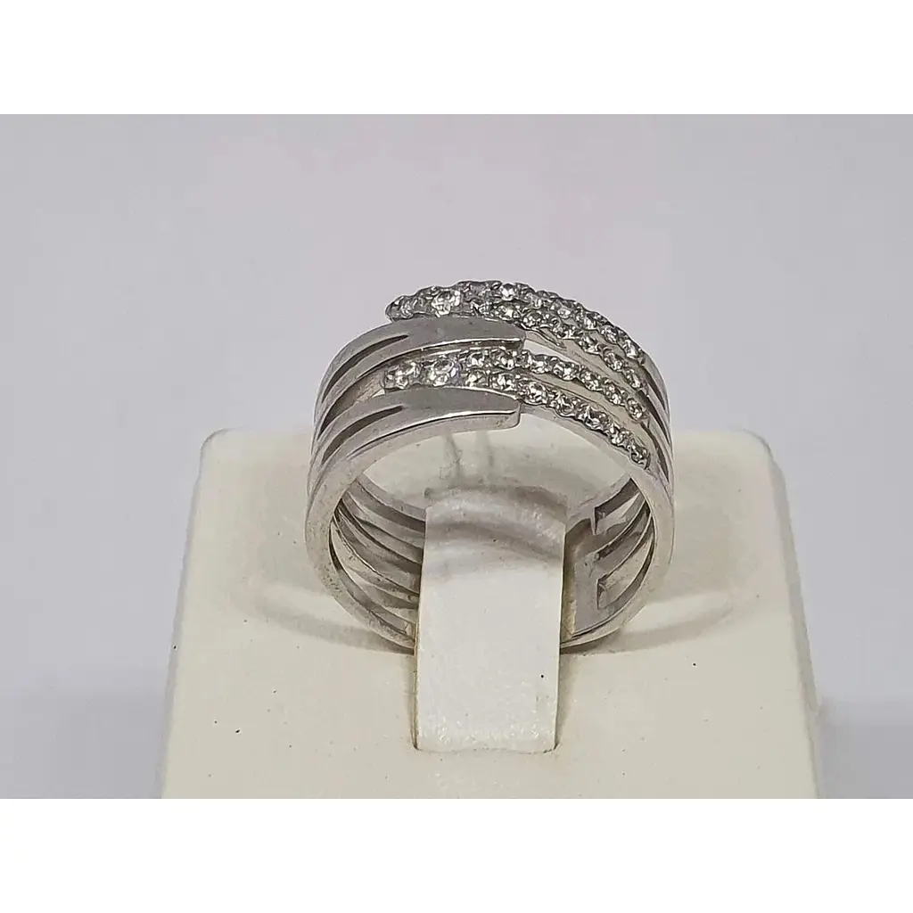 Серебряное кольцо Харьковская ювелирная фабрика с фианитами. 13753-Р 18 - фото 5