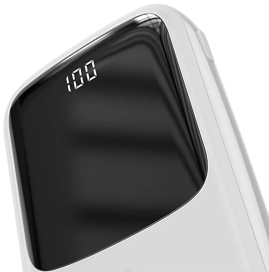 Портативна батарея Powerbank Baseus Q-Pow Digital Display With Type-C Cable 10000 mAh PPQD-A02 White - фото 4