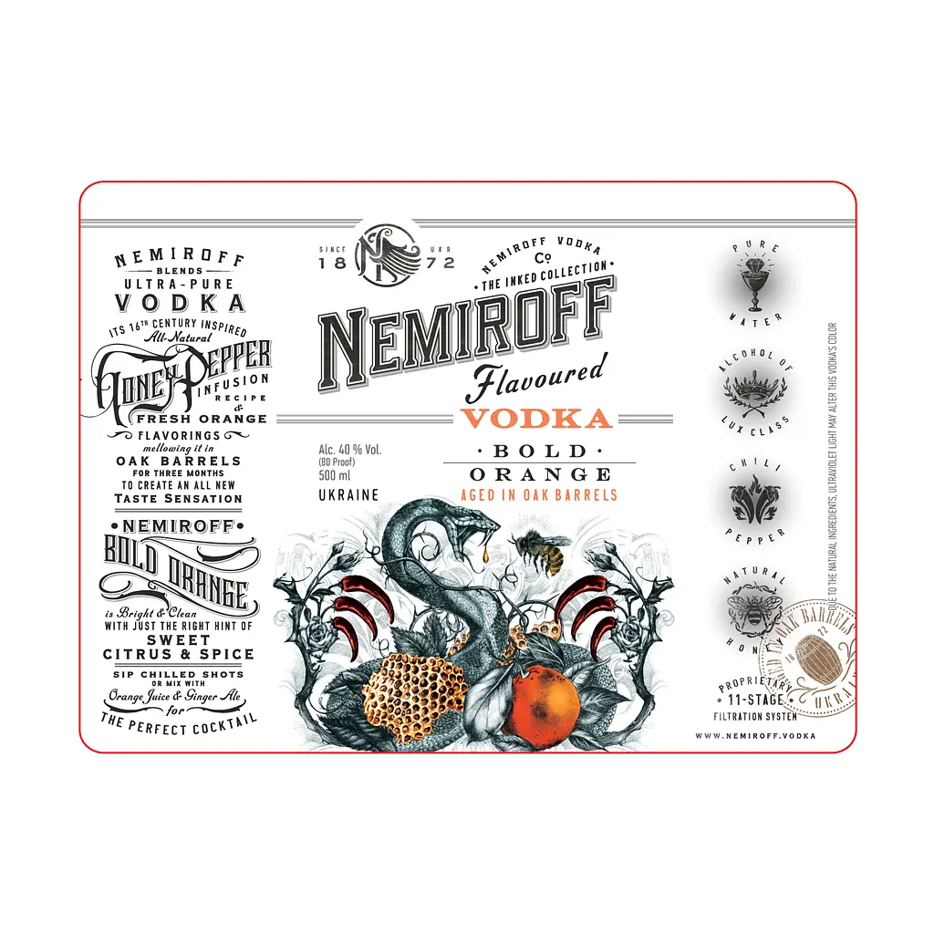 Настойка Nemiroff Bold Orange 40% 0.5 л - фото 5