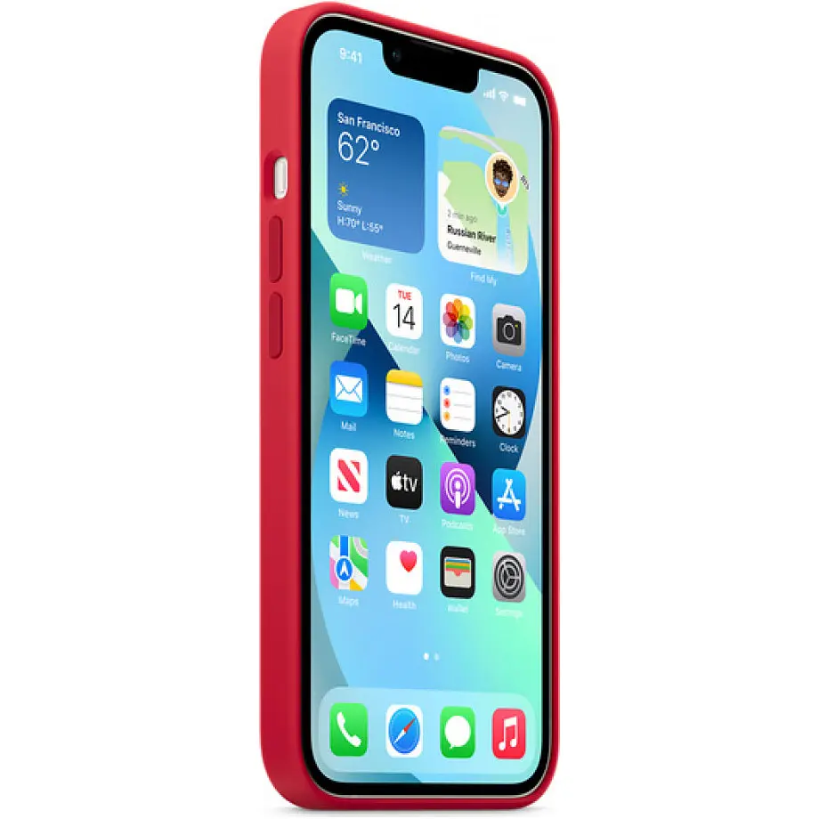 Чохол Silicone Case with MagSafe для Apple iPhone 13 Product Red AAA [77783] - фото 4