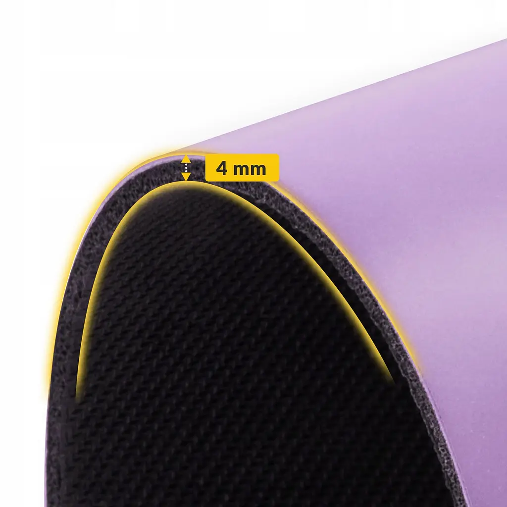 Килимок (мат) спортивний 4FIZJO PU 183 x 68 x 0.4 см для йоги та фітнесу 4FJ0589 Violet (P-5907739319548) - фото 12