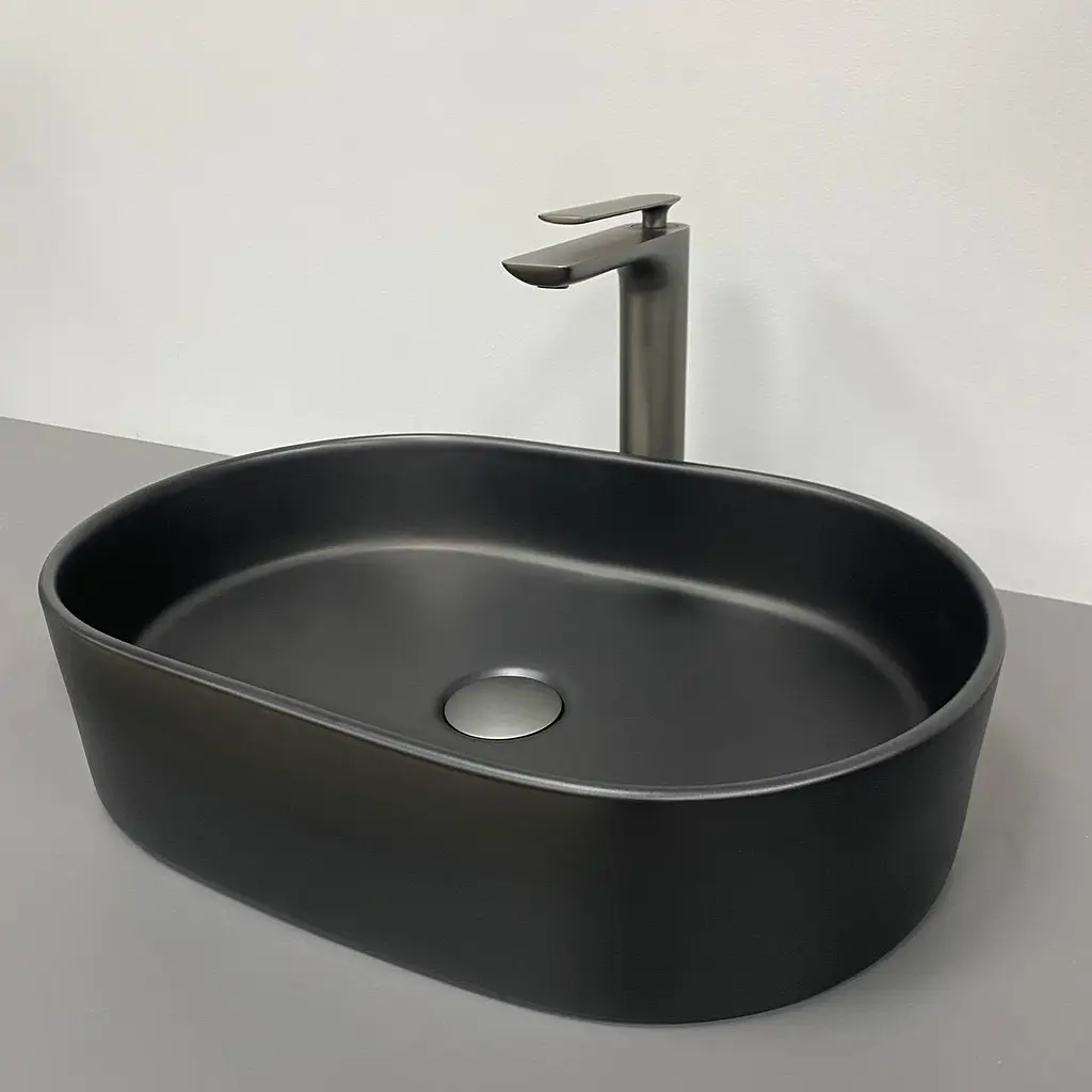 Умивальник VBI Verona 50 black matt накладний VBI-011317, Чорний матовий - фото 2
