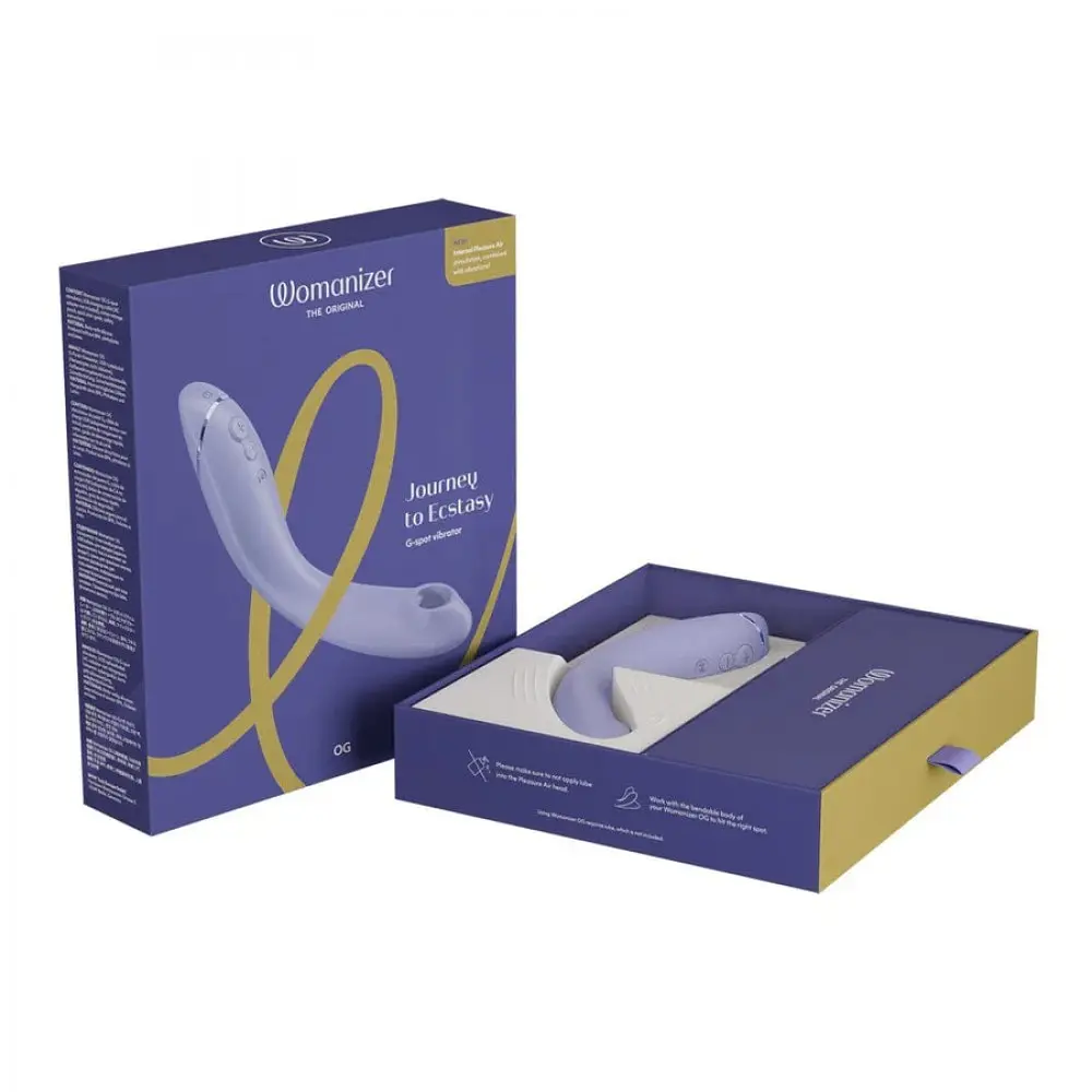 Лубрикант Womanizer OG Lilac + 50 мл - Вакуумний вибратор для точки G, 17,6 см фиолетовый - фото 19