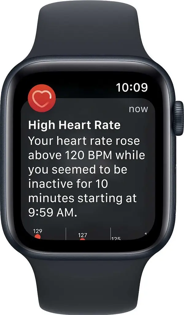 Смарт-часы Apple Watch SE (2022) 44 mm Алюминиевый светильник с Dark ink band (MNK03CS/A) - фото 4