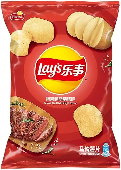 Чіпси Lay’s Texas Grilled BBQ китайські 70 г