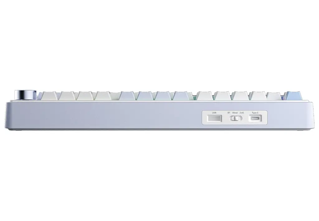 Клавіатура ігрова механічна Aula Mechanical F-75 wireless White-Blue ENG/UKR Gasket Greywood V3 switch Hot-Swap 2.4G/Bluetooth - фото 5