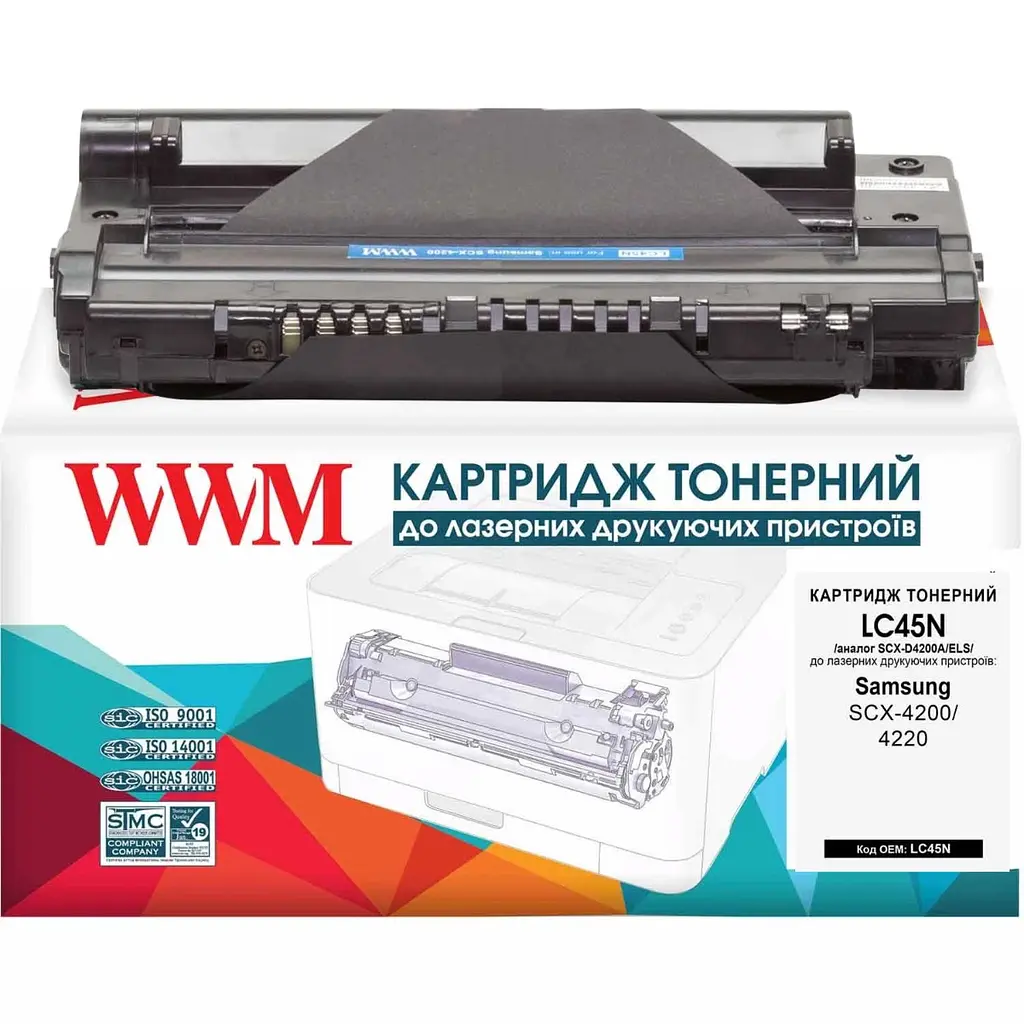 Картридж тон. WWM для Samsung SCX-4200/4220 аналог SCX-D4200A/ELS Black ( 3200 ст.) (LC45N)