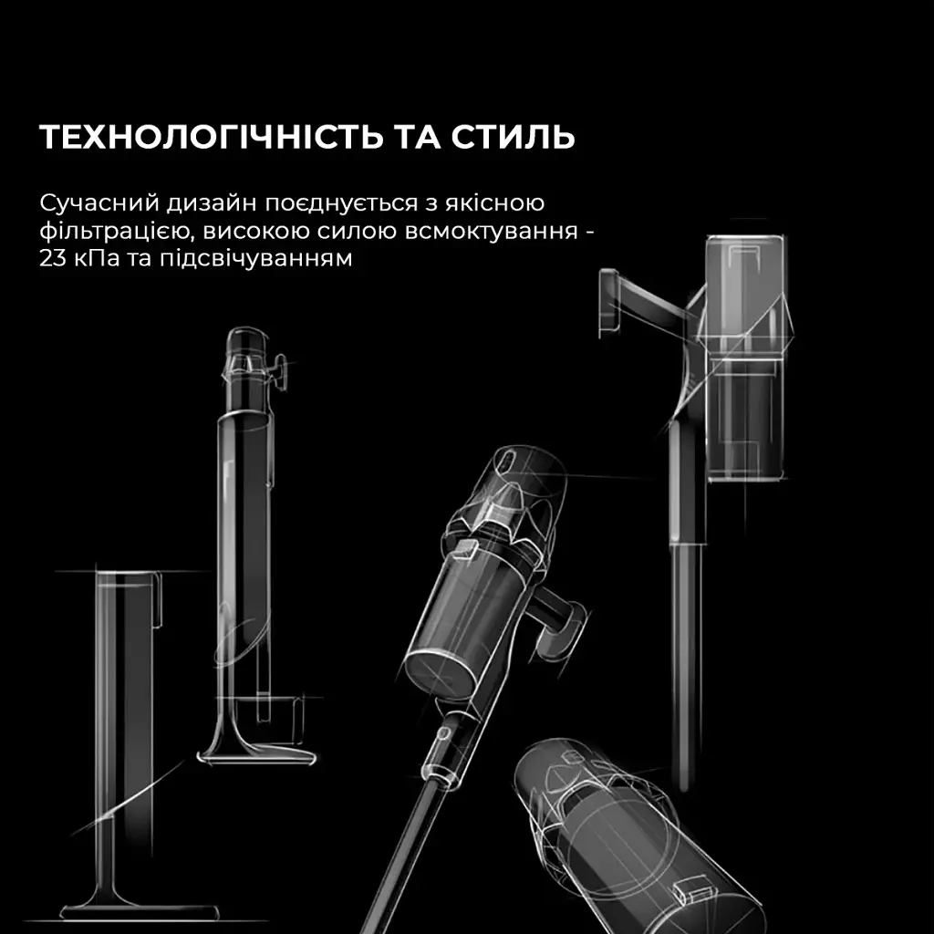Акумуляторний пилосос Deerma DEM-T30W Station - фото 2