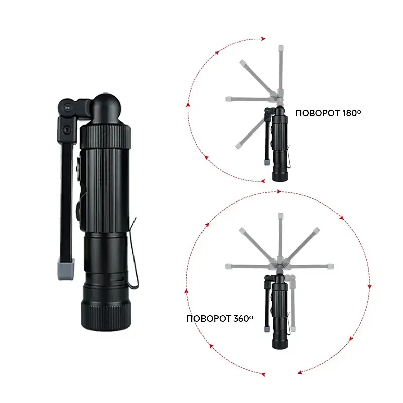 Ліхтар на магніті портативний складаний No Brand USB LED Work Lamp W549 складаний 5 режимів - фото 12