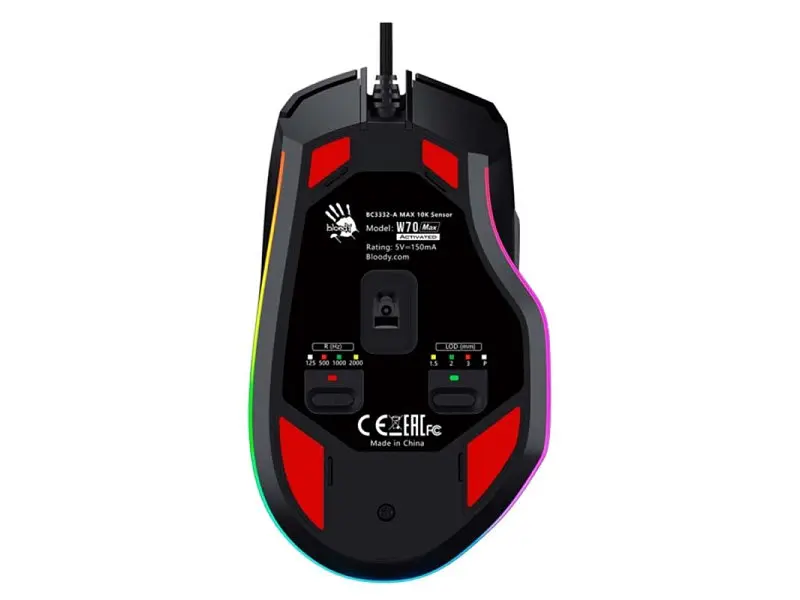 Миша A4Tech BLOODY W70 MAX STONE BLACK - фото 3