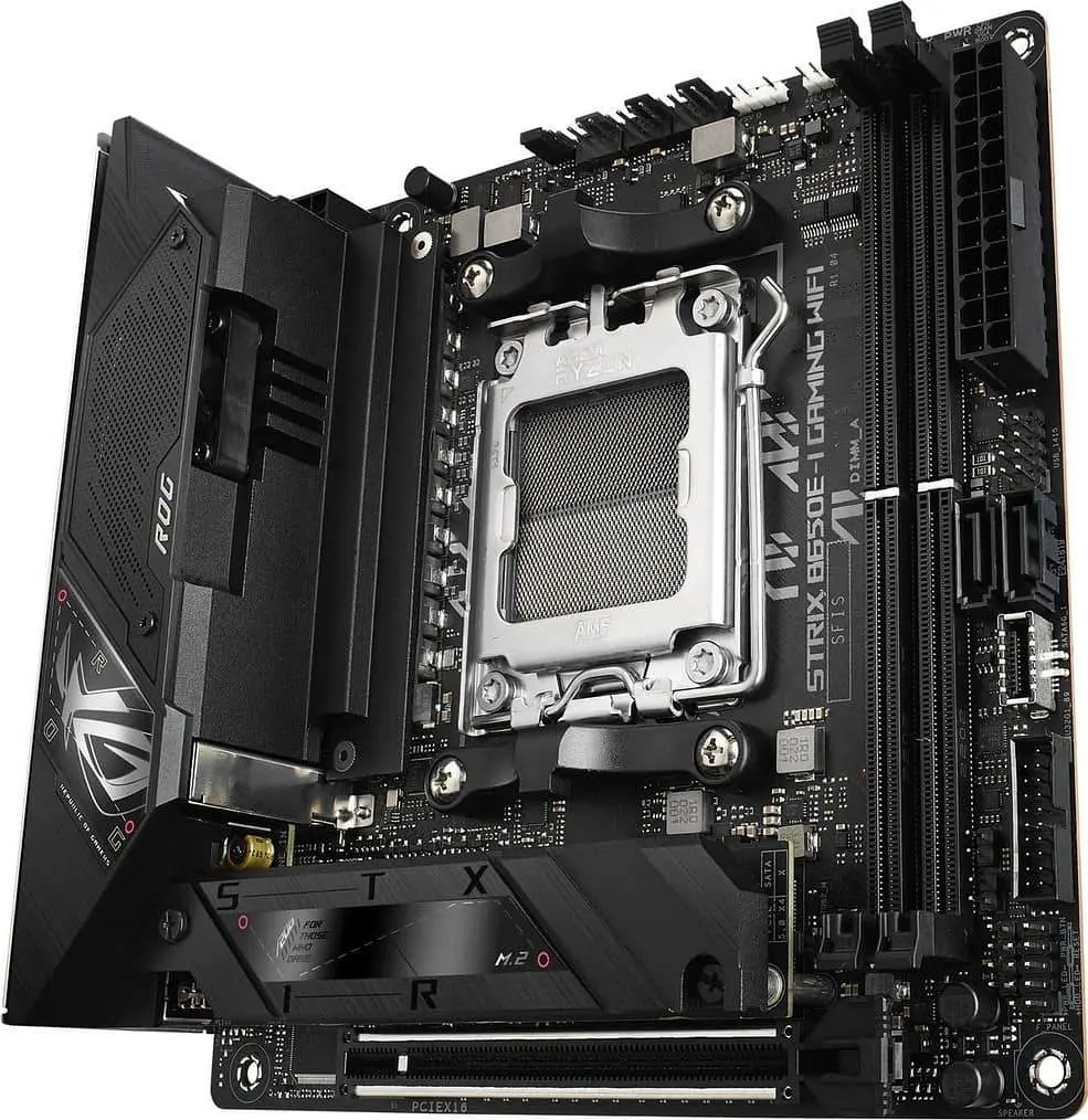 Материнська плата ASUS ROG STRIX B650E-I Gaming WIFI (ROG STRIX B650E-I GAMING WIFI) (Socket AM5, AMD B650, Mini-ITX) - фото 2