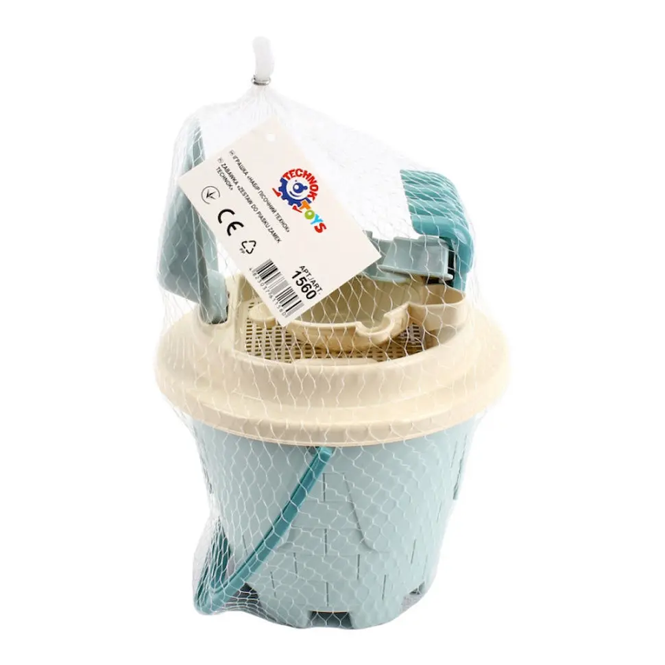 Дитяча іграшка "Набір для гри з піском" ТехноК 1560TXK пасочки, лопатка, граблі - фото 7