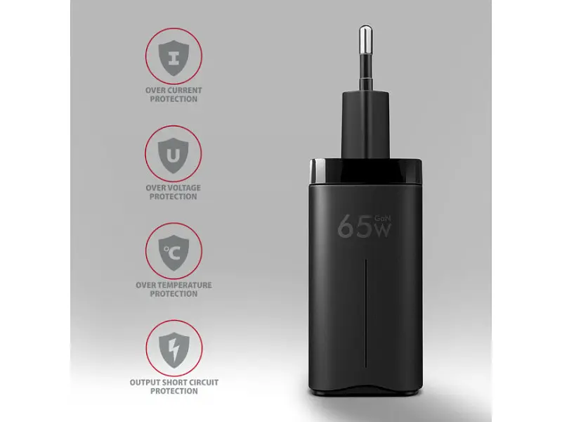 Мережевий зарядний пристрій AXAGON 65 W Black (ACU-DPQ65) - фото 5
