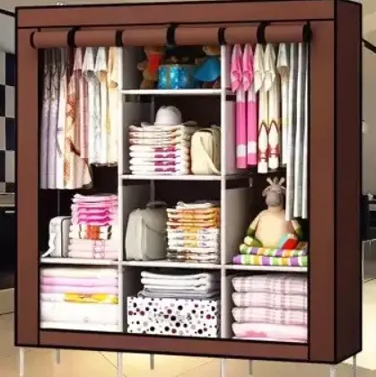 Складна тканинна шафа STORAGE WARDROBE 88130 на 3 секції, 130х45х175 см - фото 2