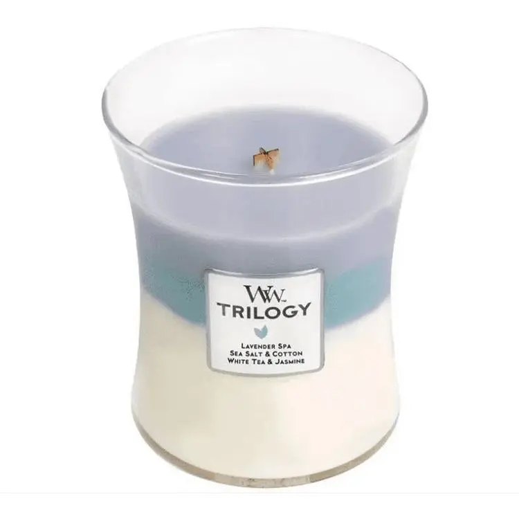 Свеча Woodwick Trilogy Calming Retreat Medium Успокаивающий отпуск 275 г (92965E) - фото 2