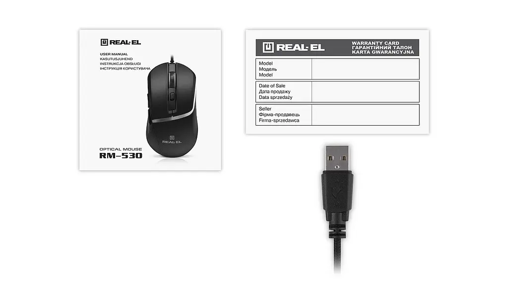 Миша REAL-EL RM-530 Чорний - фото 10