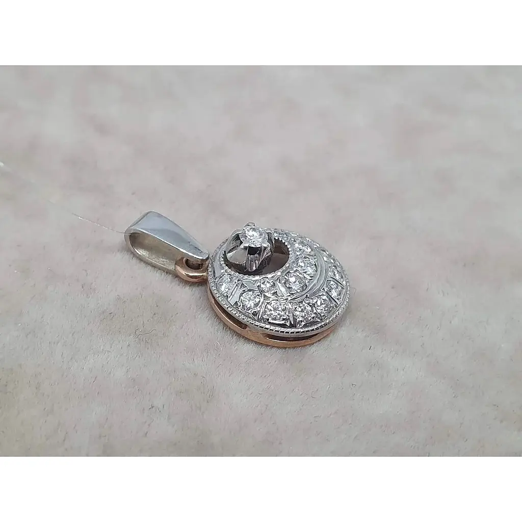 Золота підвіска Qvaliz з діамантами. 8В410358536/19 - фото 2