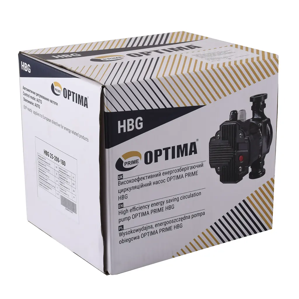 Насос циркуляційний енергоощадний Optima Prime HBG 25-160AUTO 180мм - фото 3