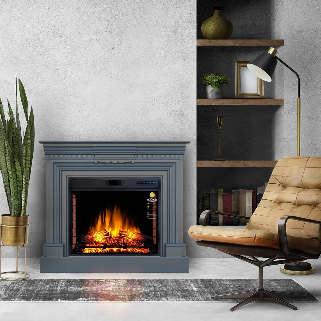 Камінокомплект ArtiFlame LESTER AF28S СІРИЙ ГРАФІТ (зі звуком) - фото 2