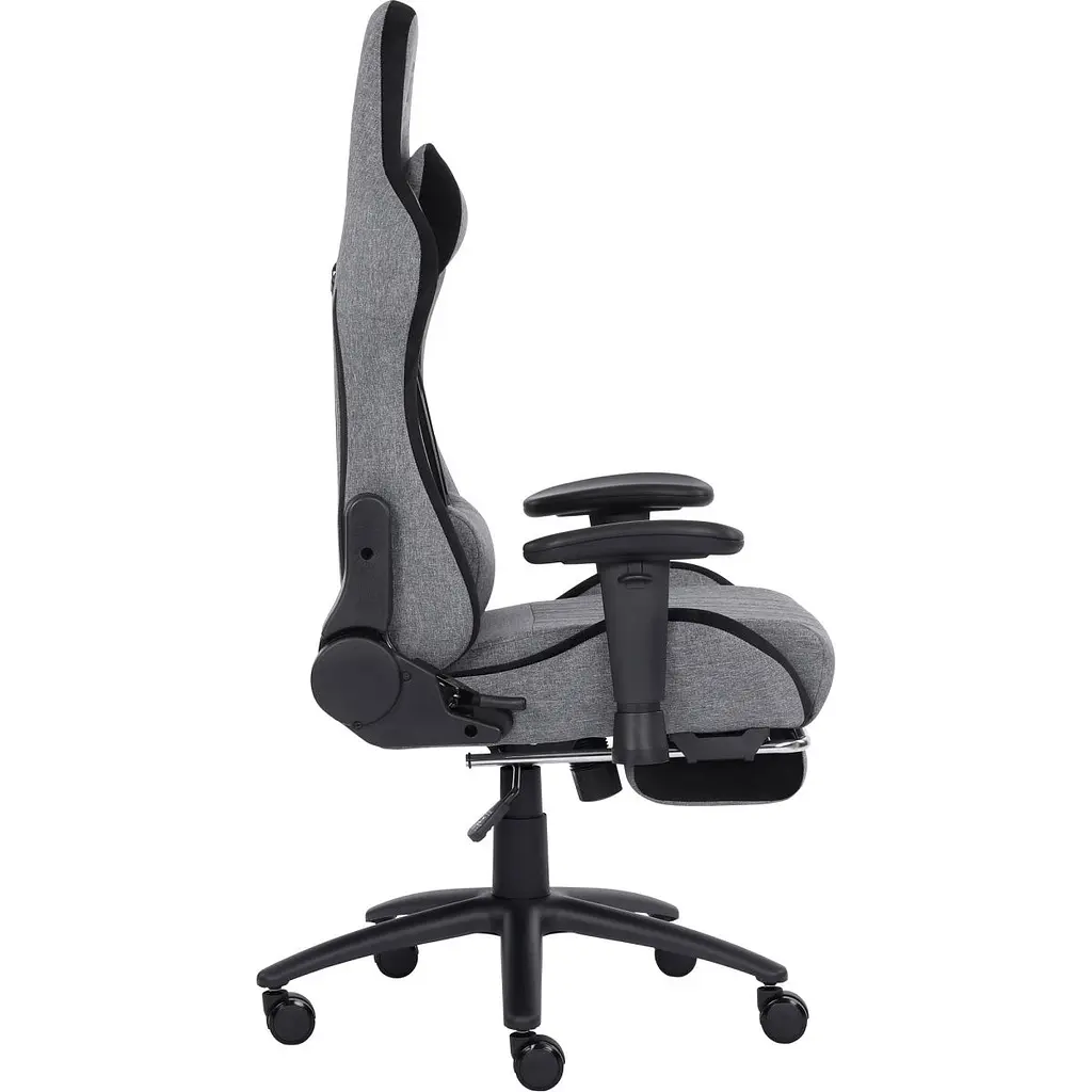 Геймерське крісло GT Racer X-2534-F Fabric Gray/Black Suede [121429] - фото 4