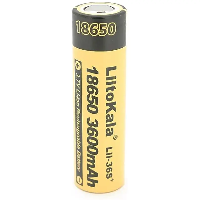 Акумулятор 18650 3600mAh, 3.7V(2.75-4.2V) Liitokala (Lii-36S+)