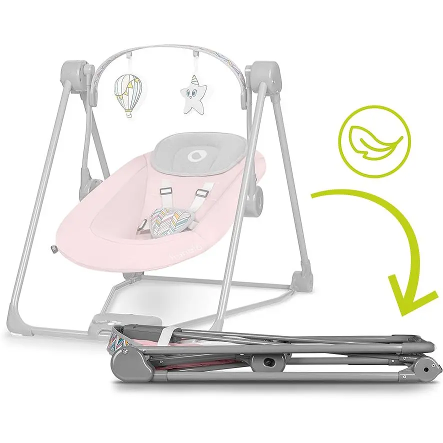 Кресло-качалка Lionelo Otto Pink Baby с игровой дугой розовое (LO-OTTO PINK BABY) - фото 6