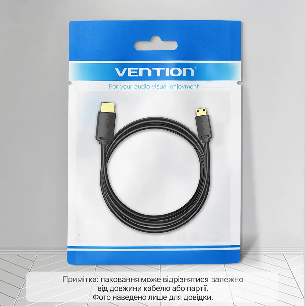 Відеокабель Vention AGHBI Mini HDMI - HDMI 4K 60 Гц 3 м чорний (AGHBI) - фото 11