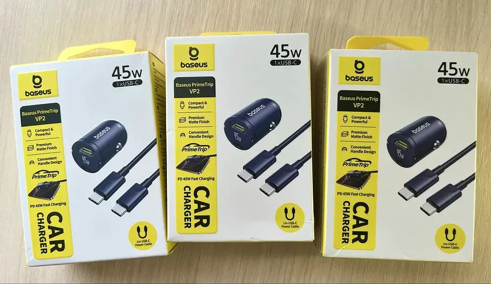 Автомобільний набір зарядний - адаптер + кабель C-C - Baseus PrimeTrip VP2 Car Charger 45W (C0206800) - фото 7
