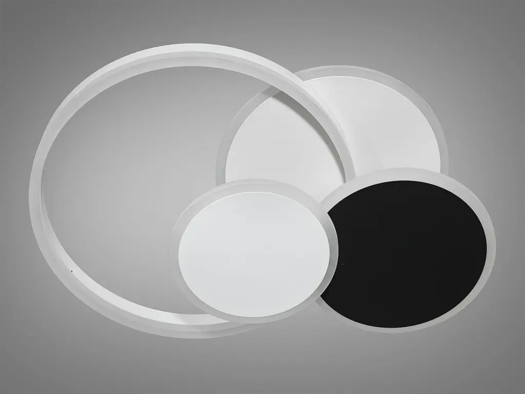 Стельова LED люстра з диммером та підсвічуванням 80 ват Diasha 2122WH+BK - фото 2