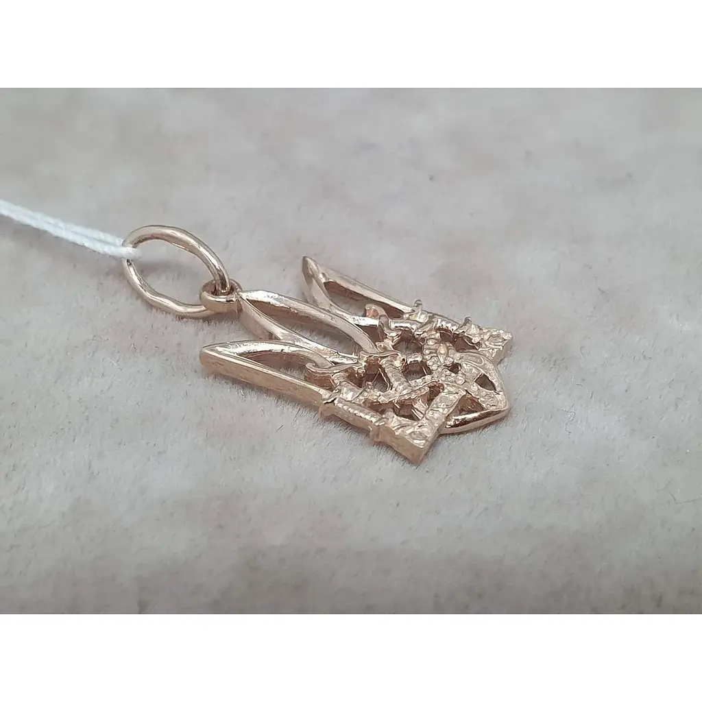 Золота підвіска Гаразд Тризуб. 3644043 - фото 3