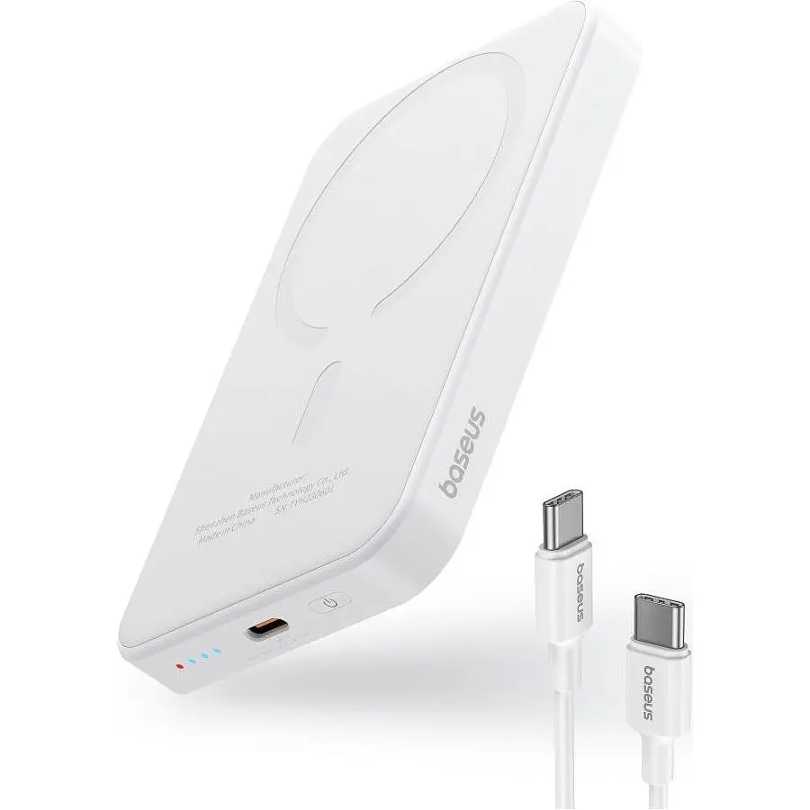 Зовнішній акумулятор Baseus Magnetic Mini 5000mAh 20W White (P10022107223-00) [117952] - фото 7
