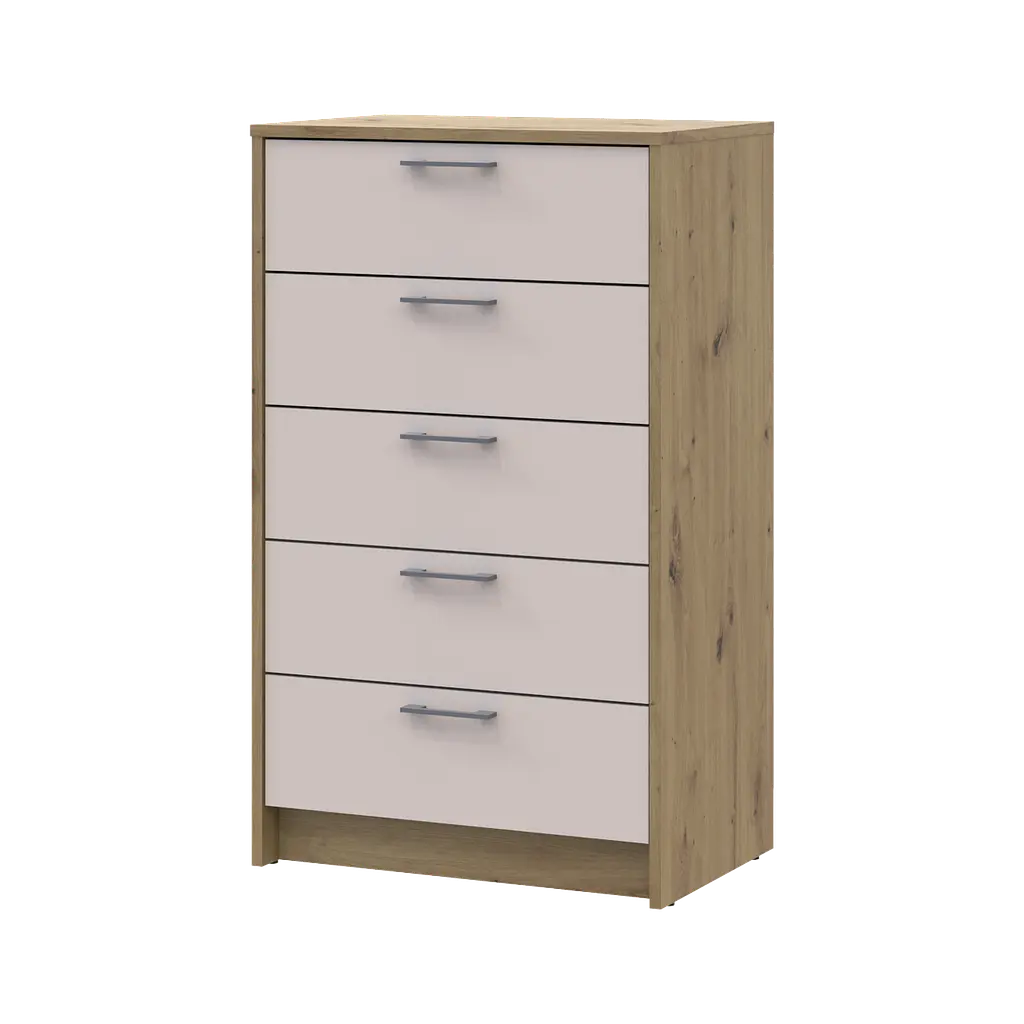Комод Doros Ронді Дуб Артізан/Кашемір 5 шухляд 60х40х100 (41516189)