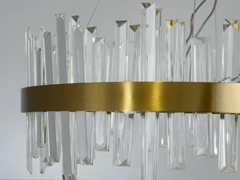 Підвісна LED-люстрацвіт латунь Diasha 836/600BR кришталева, 135 Вт, 58 см, 14-20m2 - фото 8