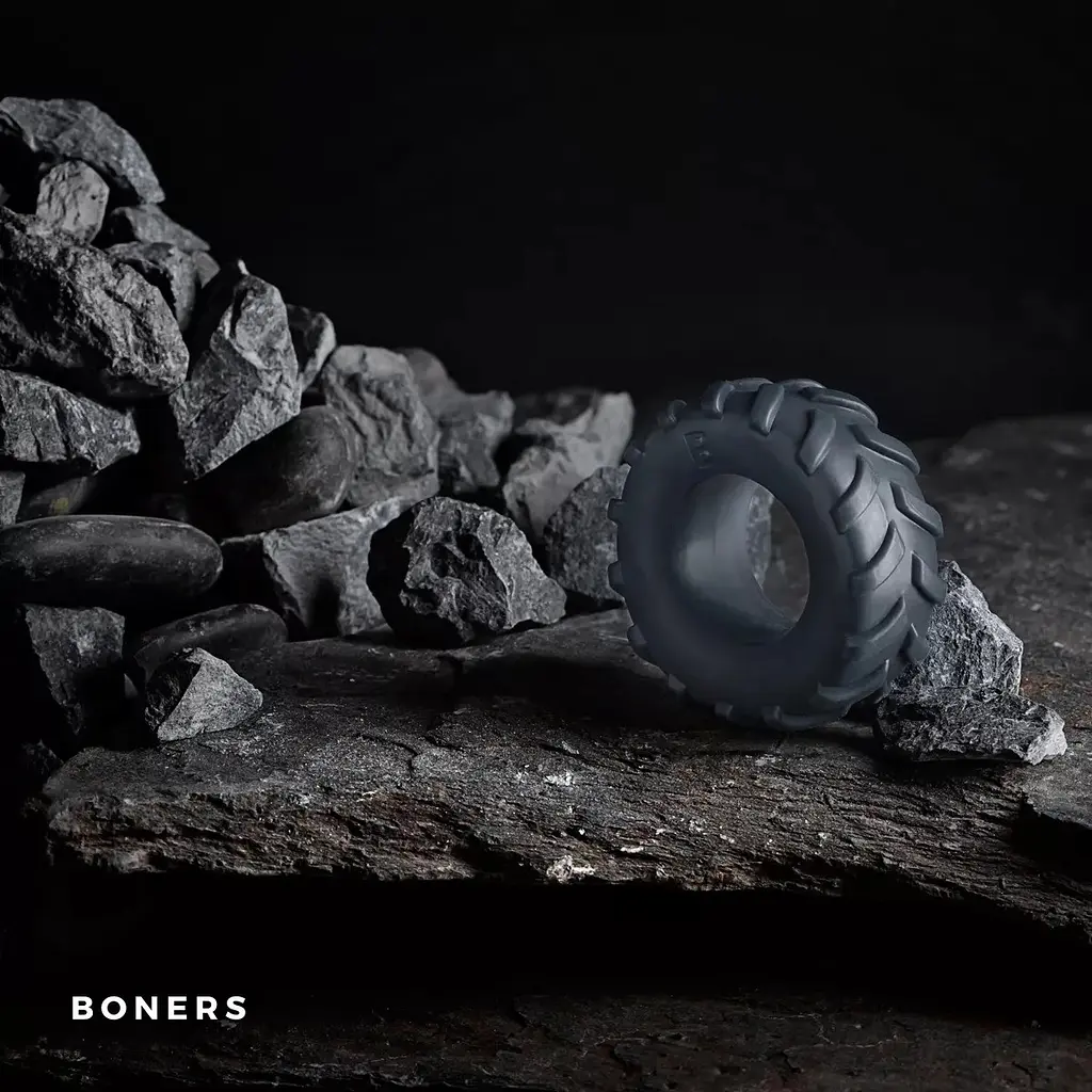 Ерекційне кільце Boners Tire Cock Ring, 5.5 см (сірий) - фото 3