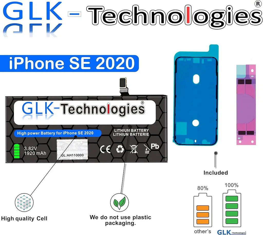 Акумулятор 1920 мА·год для iPhone SE 2020 з клейкою стрічкою - фото 2