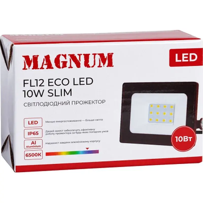 Прожектор MAGNUM FL12 ECO LED 10Вт slim 6500К IP65 (90018080) - фото 5