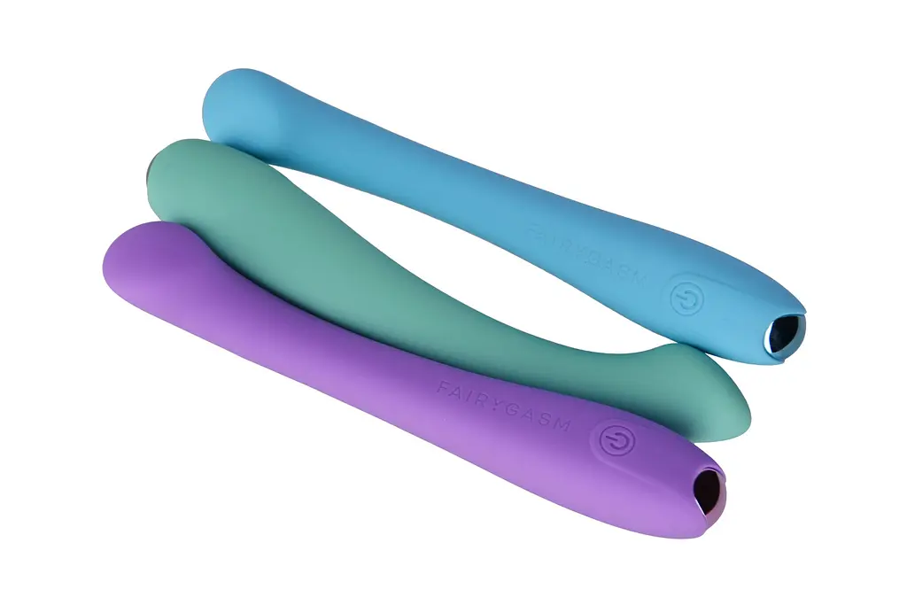 Вібратор FairyGasm MerryWand 17.5 см блакитний - фото 8