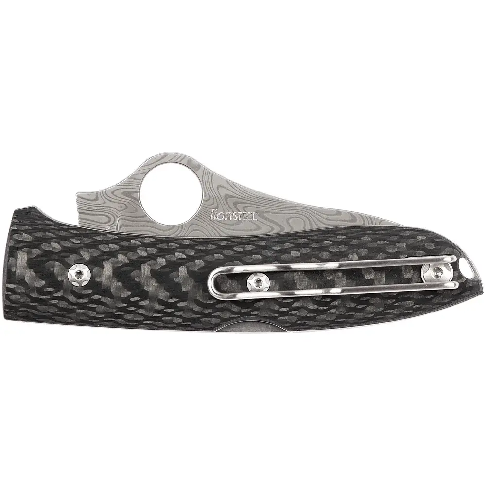Ніж Spyderco SpyOpera Carbon Fiber Damasteel Thor - фото 4
