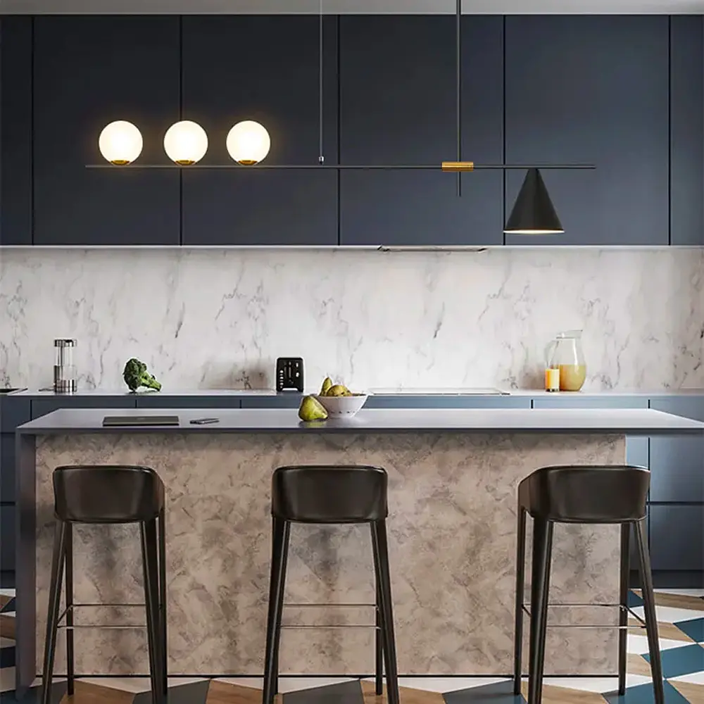 Удлиненная дизайнерская люстра в черном корпусе | Ст. MJ 87/4 | Line F - фото 6