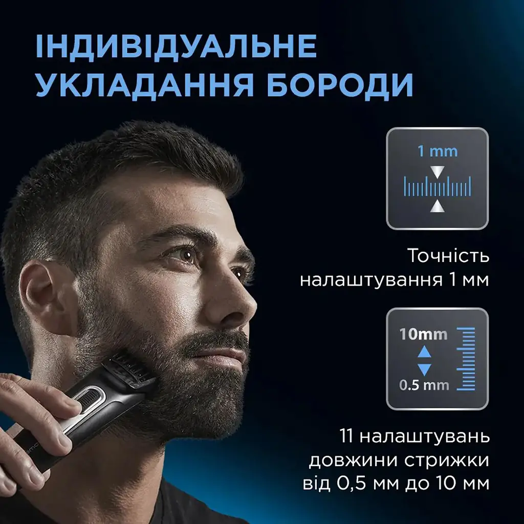 Тример Rowenta Stylis TN2801F4 для бороди та вусів  чорний (TN2801F4) - фото 9