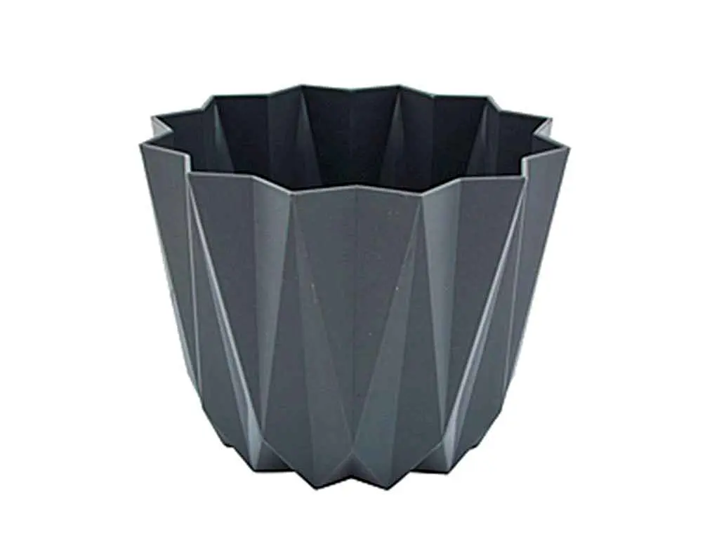 Горщик для квітів ELIF PLASTIK 1,5 л PRIZMA 15 × 11,5 см антрацит